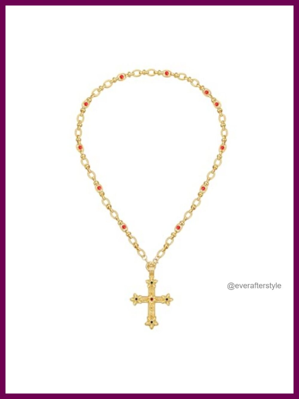 18K Gold-tone Plated Cross Pendant Necklace for Women Faith Prayer Religious
